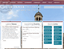 Tablet Screenshot of cityofdover.com